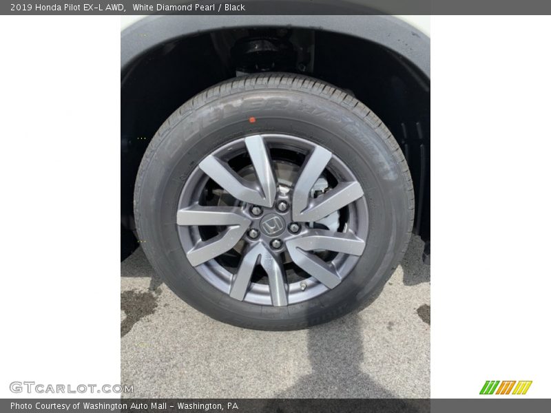 White Diamond Pearl / Black 2019 Honda Pilot EX-L AWD