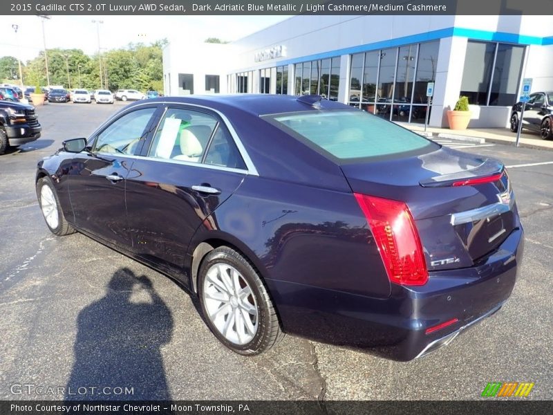 Dark Adriatic Blue Metallic / Light Cashmere/Medium Cashmere 2015 Cadillac CTS 2.0T Luxury AWD Sedan