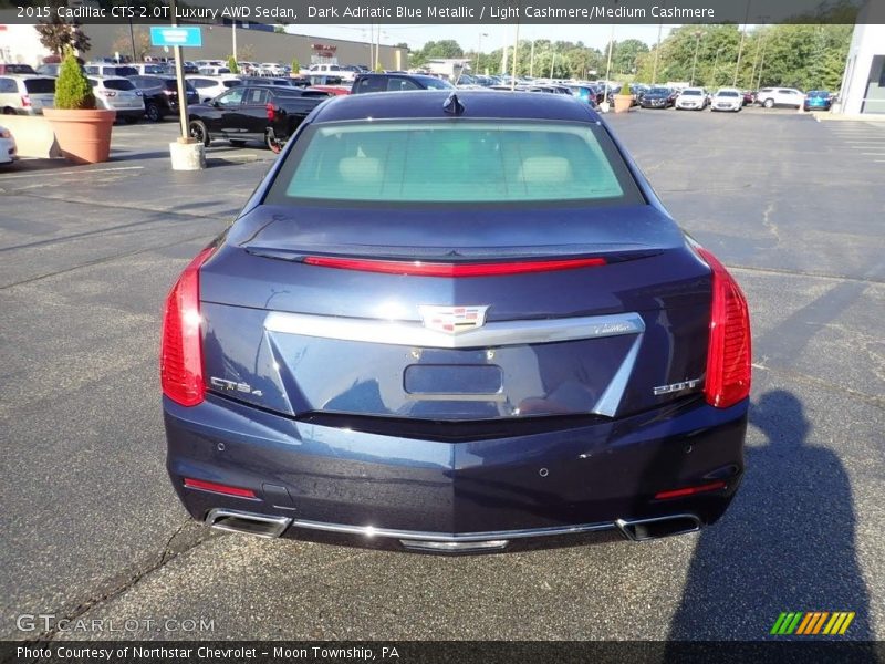 Dark Adriatic Blue Metallic / Light Cashmere/Medium Cashmere 2015 Cadillac CTS 2.0T Luxury AWD Sedan