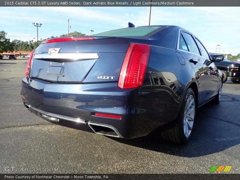 Dark Adriatic Blue Metallic / Light Cashmere/Medium Cashmere 2015 Cadillac CTS 2.0T Luxury AWD Sedan