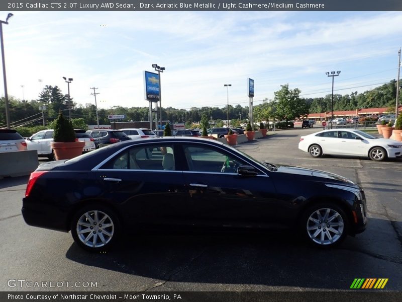 Dark Adriatic Blue Metallic / Light Cashmere/Medium Cashmere 2015 Cadillac CTS 2.0T Luxury AWD Sedan