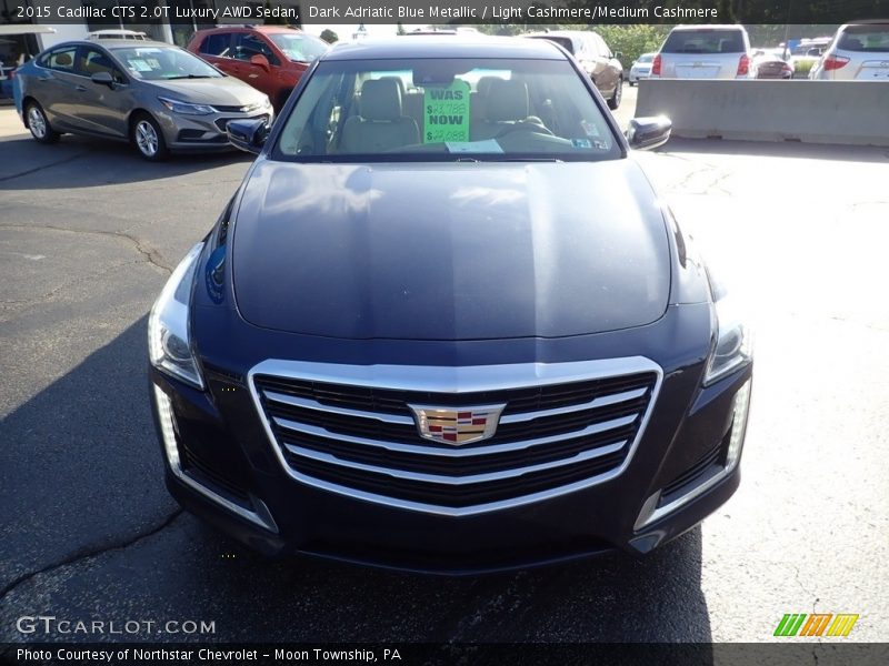 Dark Adriatic Blue Metallic / Light Cashmere/Medium Cashmere 2015 Cadillac CTS 2.0T Luxury AWD Sedan