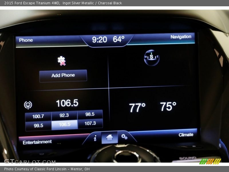 Ingot Silver Metallic / Charcoal Black 2015 Ford Escape Titanium 4WD