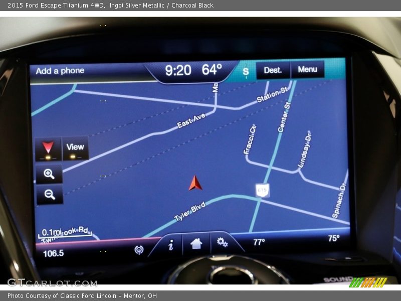 Ingot Silver Metallic / Charcoal Black 2015 Ford Escape Titanium 4WD