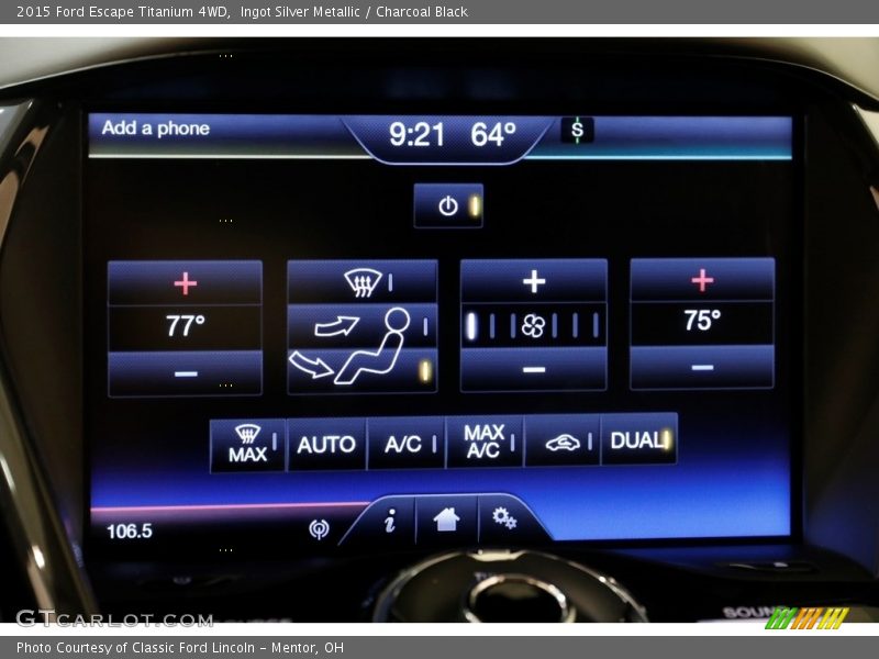 Ingot Silver Metallic / Charcoal Black 2015 Ford Escape Titanium 4WD