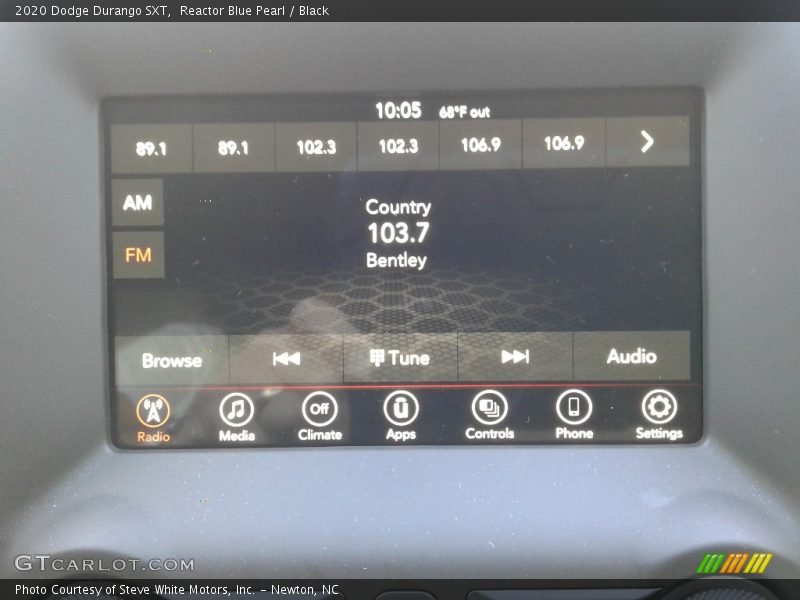 Controls of 2020 Durango SXT