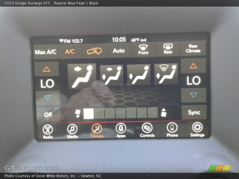Controls of 2020 Durango SXT