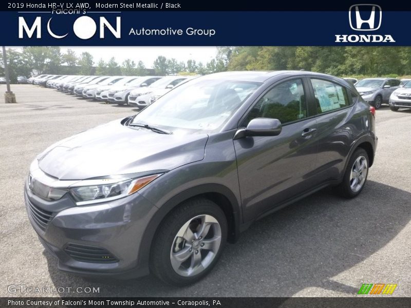 Modern Steel Metallic / Black 2019 Honda HR-V LX AWD