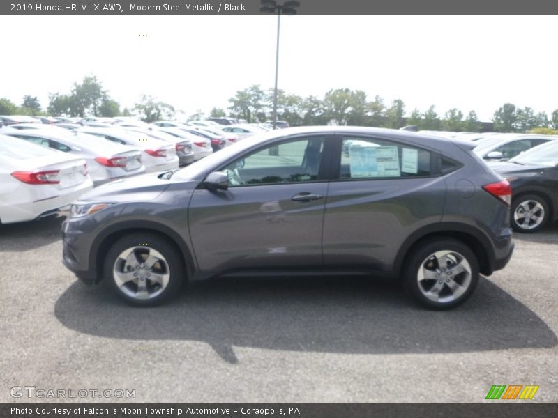 Modern Steel Metallic / Black 2019 Honda HR-V LX AWD