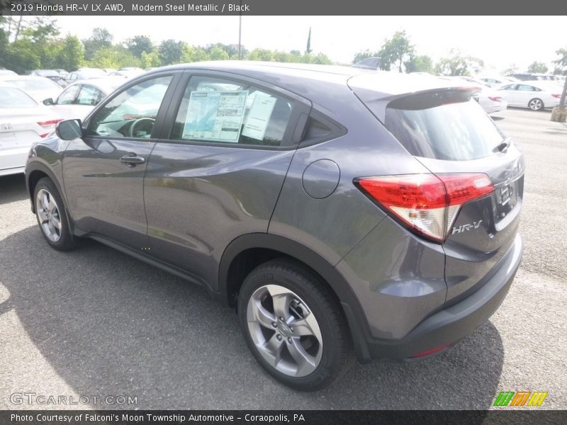 Modern Steel Metallic / Black 2019 Honda HR-V LX AWD