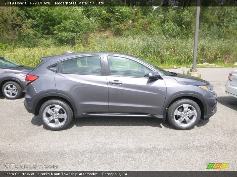 Modern Steel Metallic / Black 2019 Honda HR-V LX AWD