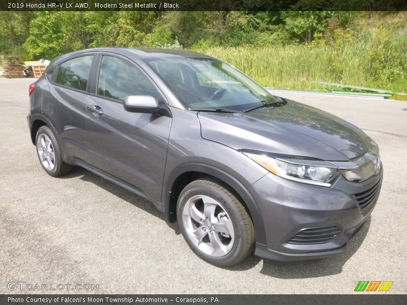 Modern Steel Metallic / Black 2019 Honda HR-V LX AWD