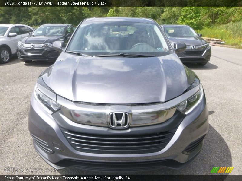 Modern Steel Metallic / Black 2019 Honda HR-V LX AWD
