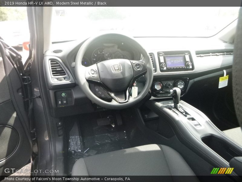 Modern Steel Metallic / Black 2019 Honda HR-V LX AWD