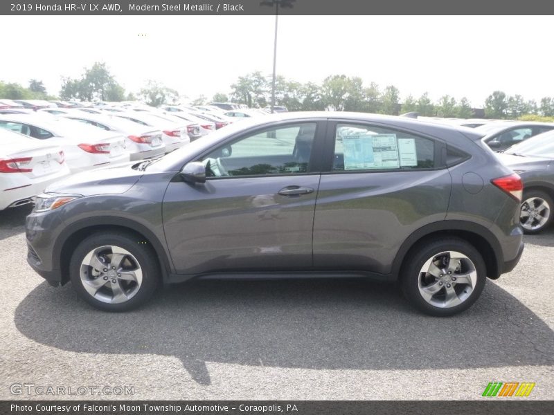 Modern Steel Metallic / Black 2019 Honda HR-V LX AWD