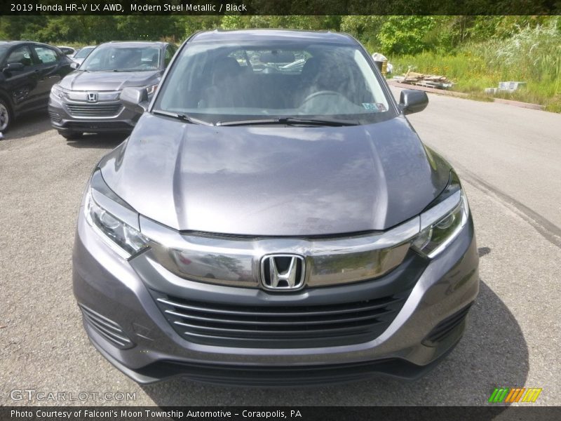 Modern Steel Metallic / Black 2019 Honda HR-V LX AWD