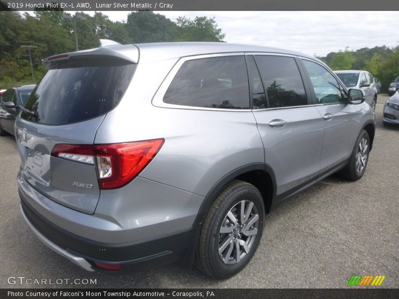 Lunar Silver Metallic / Gray 2019 Honda Pilot EX-L AWD