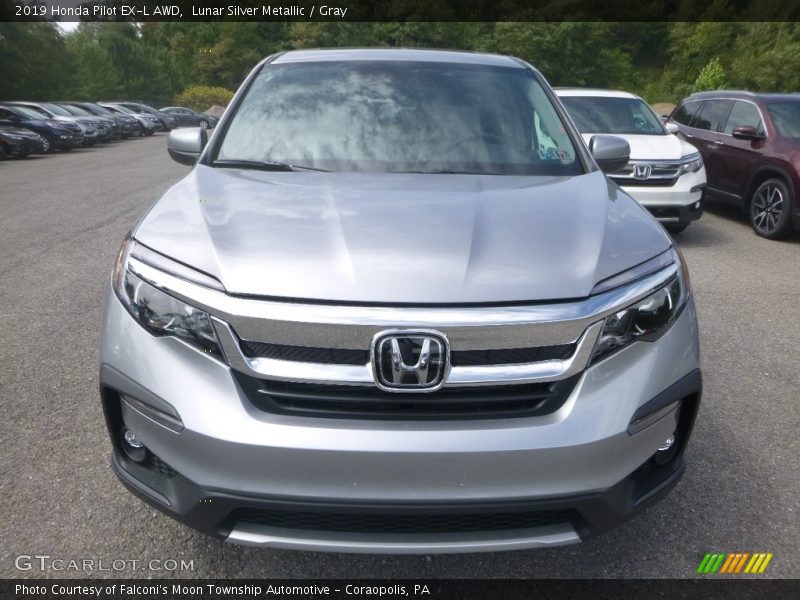 Lunar Silver Metallic / Gray 2019 Honda Pilot EX-L AWD