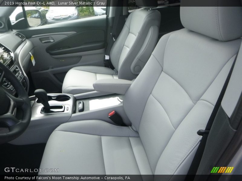 Lunar Silver Metallic / Gray 2019 Honda Pilot EX-L AWD