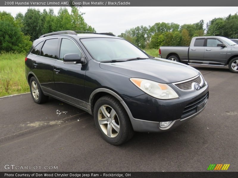 Deep Blue Metallic / Black/Saddle 2008 Hyundai Veracruz Limited AWD