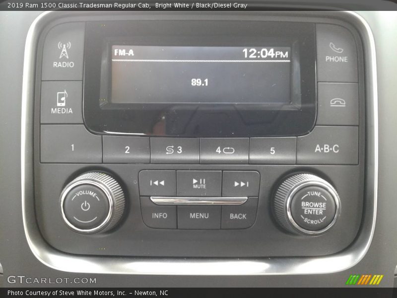 Bright White / Black/Diesel Gray 2019 Ram 1500 Classic Tradesman Regular Cab