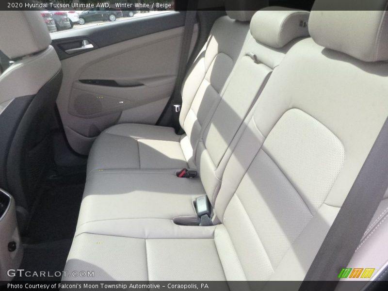 Winter White / Beige 2020 Hyundai Tucson Ultimate AWD