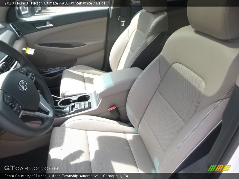 Winter White / Beige 2020 Hyundai Tucson Ultimate AWD