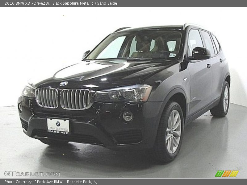 Black Sapphire Metallic / Sand Beige 2016 BMW X3 xDrive28i