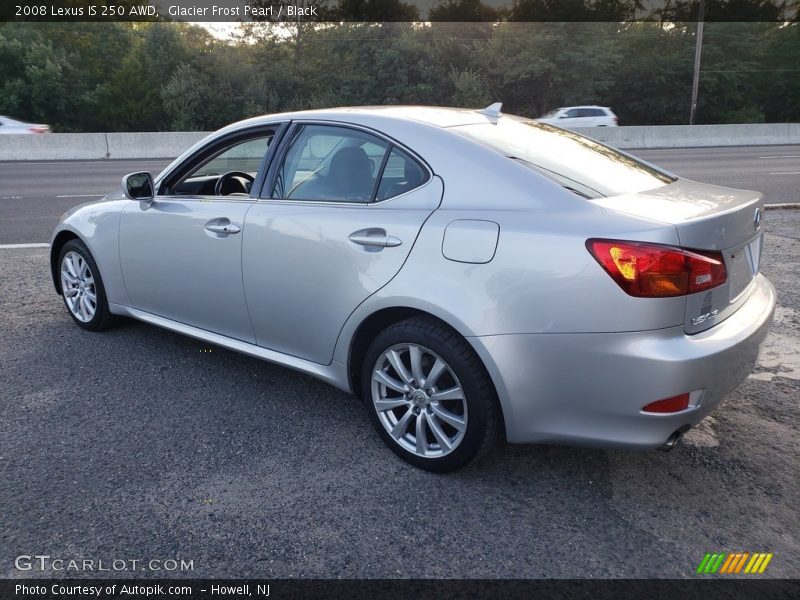 Glacier Frost Pearl / Black 2008 Lexus IS 250 AWD