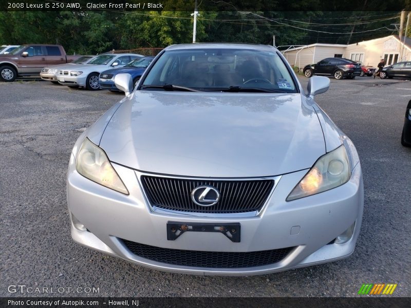 Glacier Frost Pearl / Black 2008 Lexus IS 250 AWD