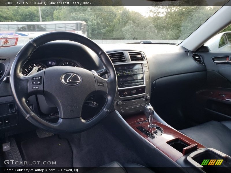Glacier Frost Pearl / Black 2008 Lexus IS 250 AWD