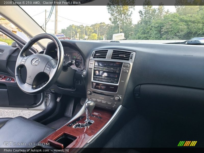 Glacier Frost Pearl / Black 2008 Lexus IS 250 AWD