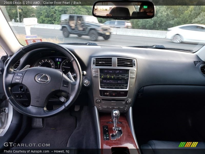 Glacier Frost Pearl / Black 2008 Lexus IS 250 AWD