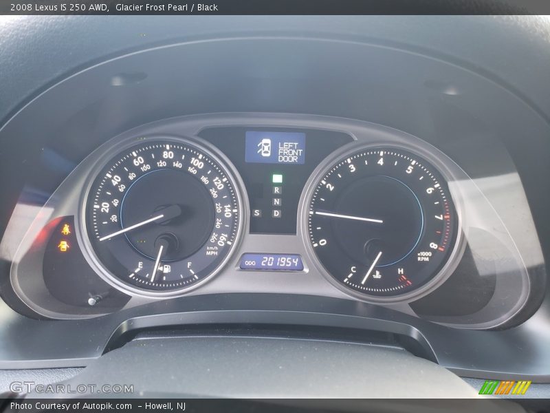Glacier Frost Pearl / Black 2008 Lexus IS 250 AWD