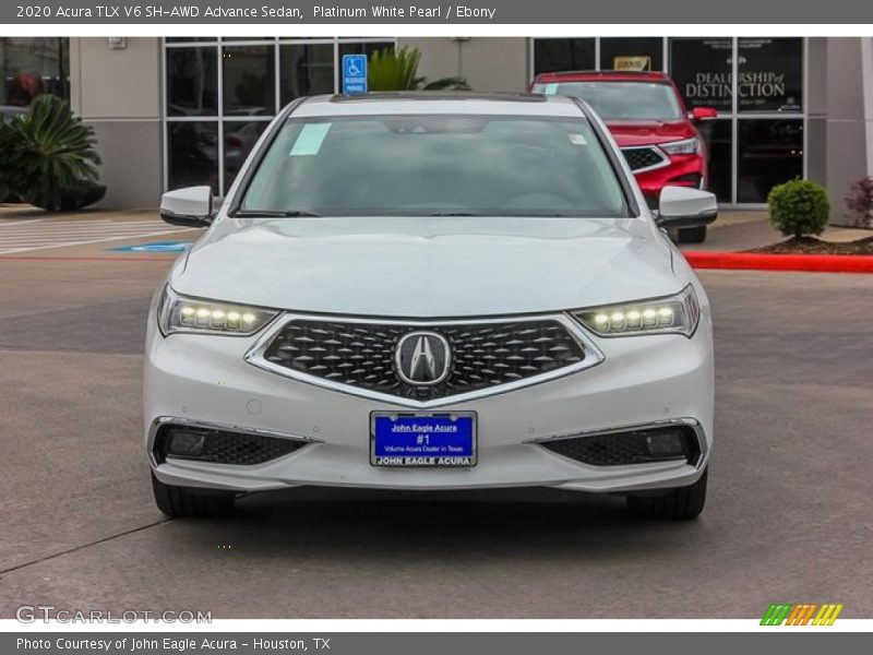 Platinum White Pearl / Ebony 2020 Acura TLX V6 SH-AWD Advance Sedan
