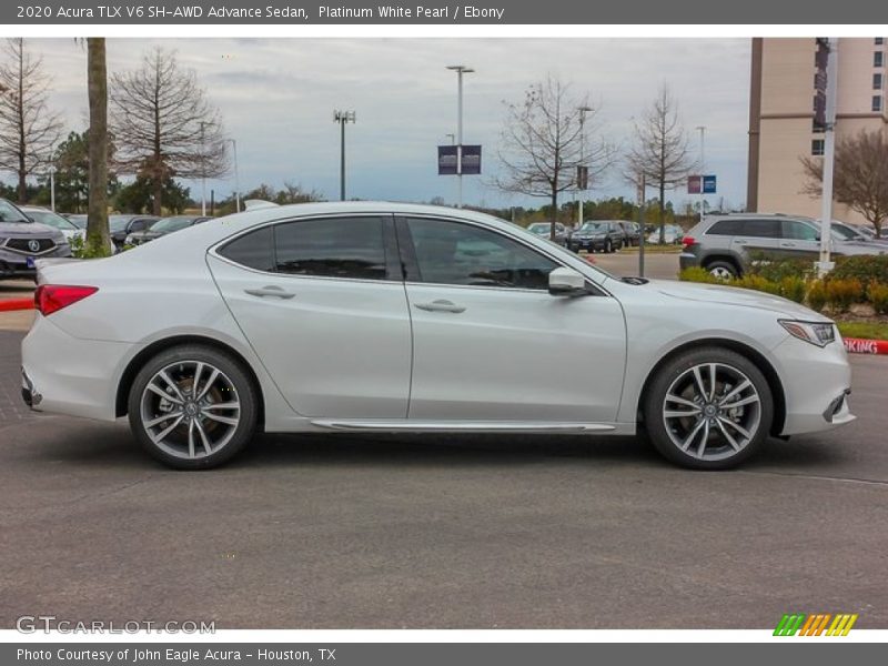 Platinum White Pearl / Ebony 2020 Acura TLX V6 SH-AWD Advance Sedan