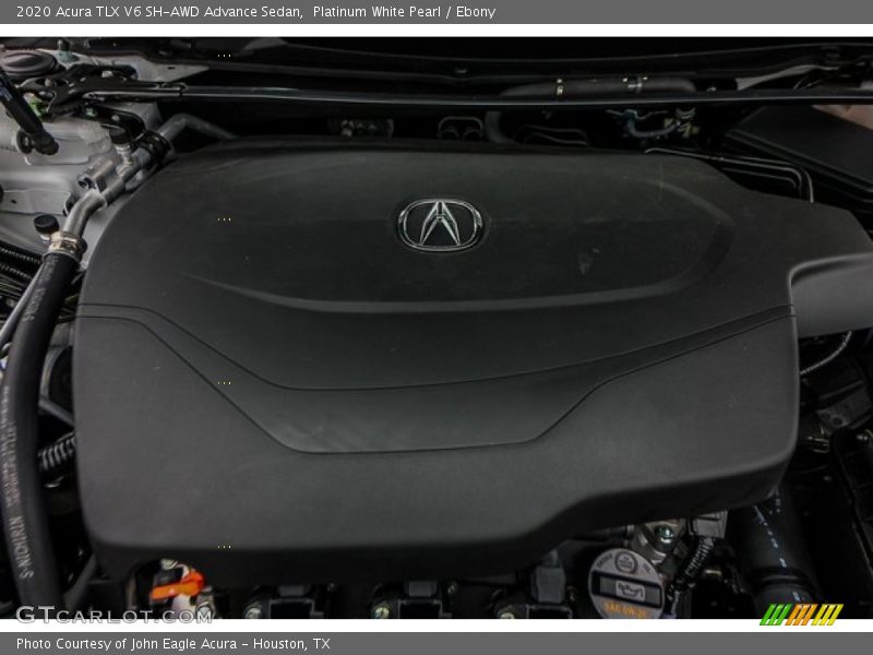 Platinum White Pearl / Ebony 2020 Acura TLX V6 SH-AWD Advance Sedan