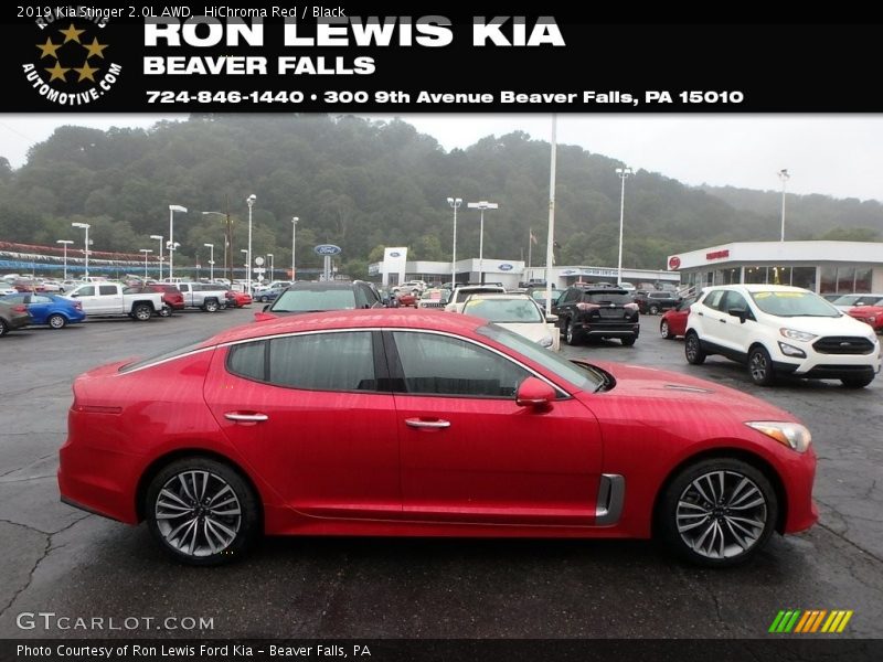 HiChroma Red / Black 2019 Kia Stinger 2.0L AWD