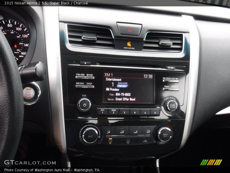 Super Black / Charcoal 2015 Nissan Altima 2.5 S