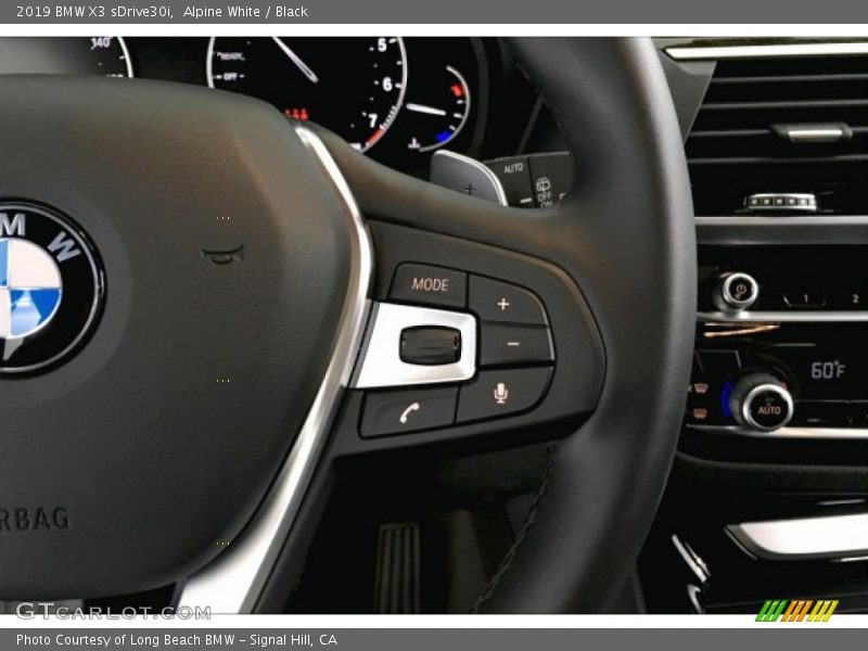 Alpine White / Black 2019 BMW X3 sDrive30i