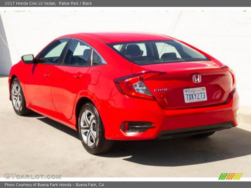 Rallye Red / Black 2017 Honda Civic LX Sedan