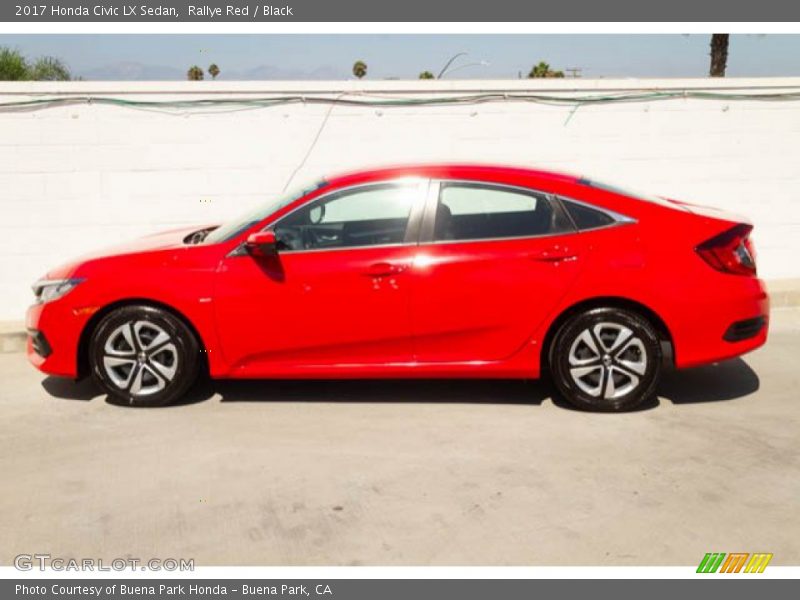 Rallye Red / Black 2017 Honda Civic LX Sedan