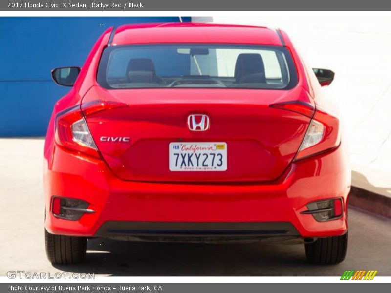 Rallye Red / Black 2017 Honda Civic LX Sedan