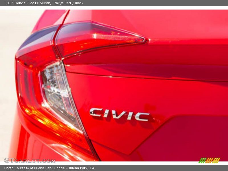 Rallye Red / Black 2017 Honda Civic LX Sedan