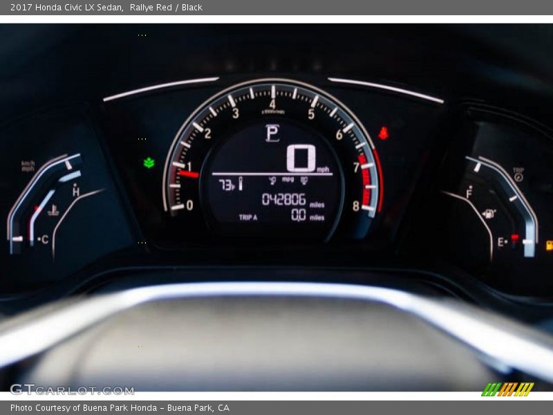 Rallye Red / Black 2017 Honda Civic LX Sedan