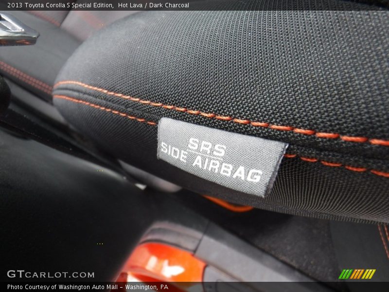 Hot Lava / Dark Charcoal 2013 Toyota Corolla S Special Edition