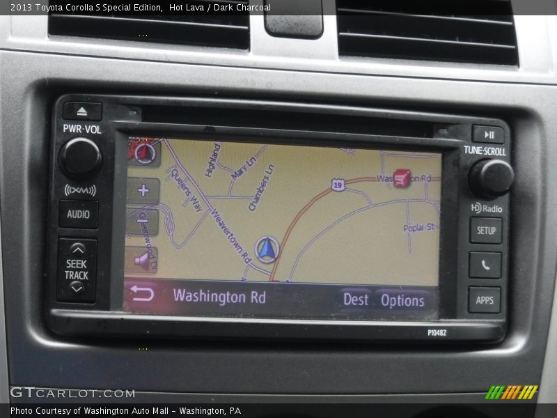 Hot Lava / Dark Charcoal 2013 Toyota Corolla S Special Edition