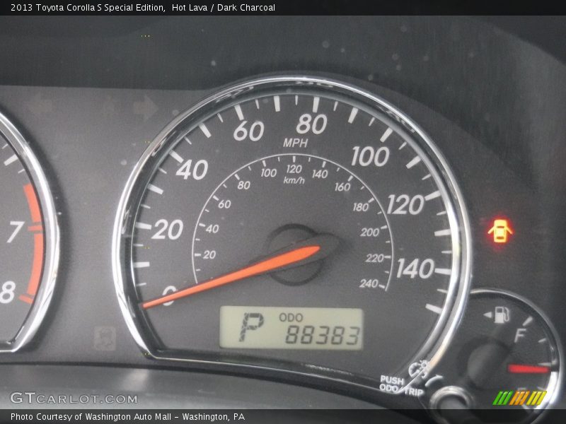 Hot Lava / Dark Charcoal 2013 Toyota Corolla S Special Edition