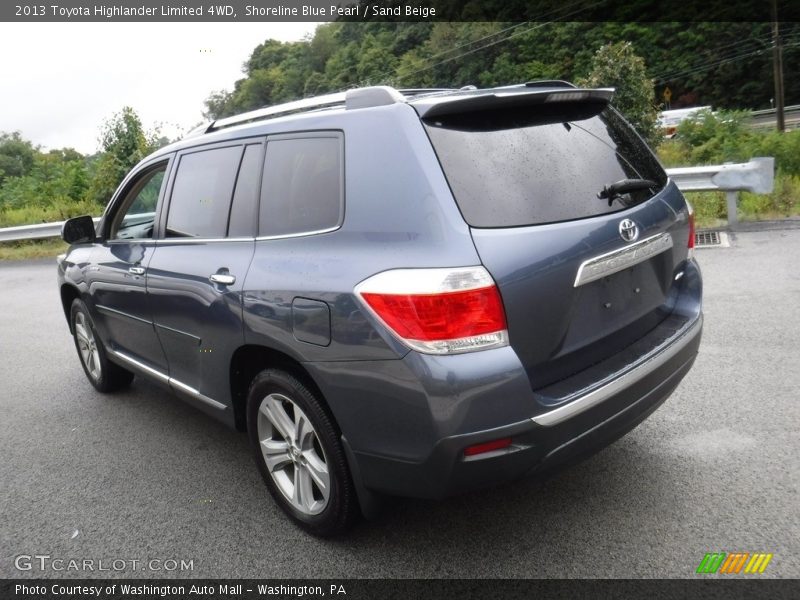Shoreline Blue Pearl / Sand Beige 2013 Toyota Highlander Limited 4WD