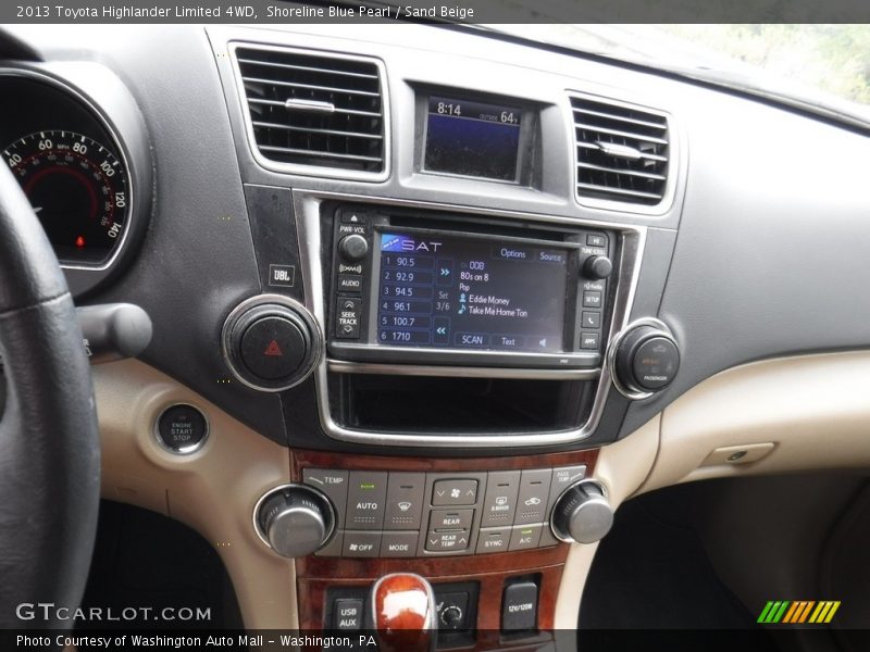Shoreline Blue Pearl / Sand Beige 2013 Toyota Highlander Limited 4WD